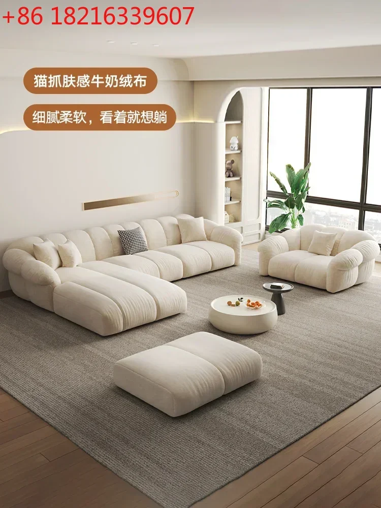 

TAO Living Room Home French Retro Imperial Concubine Petal Sofa Milk Fiber