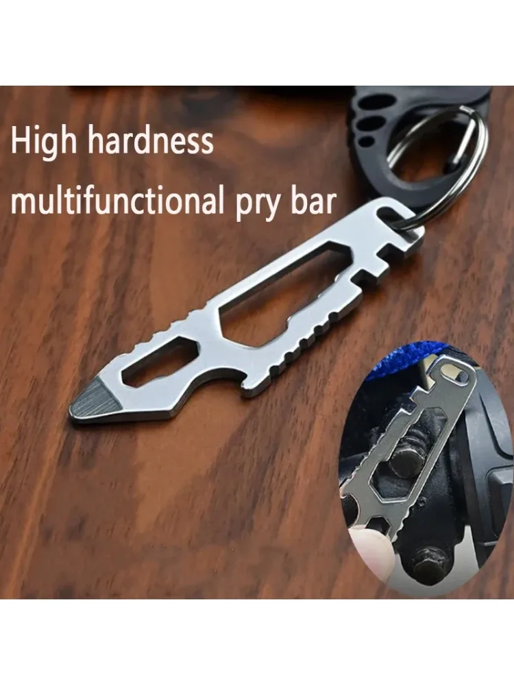 AliExpress NONE NEW MINI Multifunctional Tainless Steel Pry Bar, New Mini EDC Hex Wrench, Bottle Opener, Portable Outdoor Bicycle Repair Tool