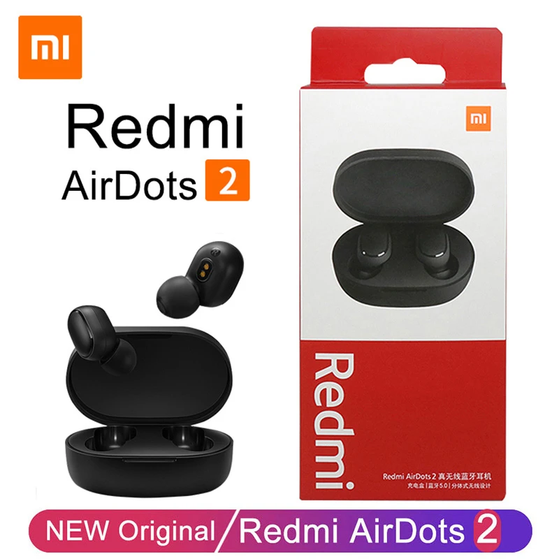 Nuevo Original Xiaomi Redmi AirDots 2 Fone auriculares inalámbricos Bluetooth auriculares inalámbricos Mi Ture auriculares intrauditivos
