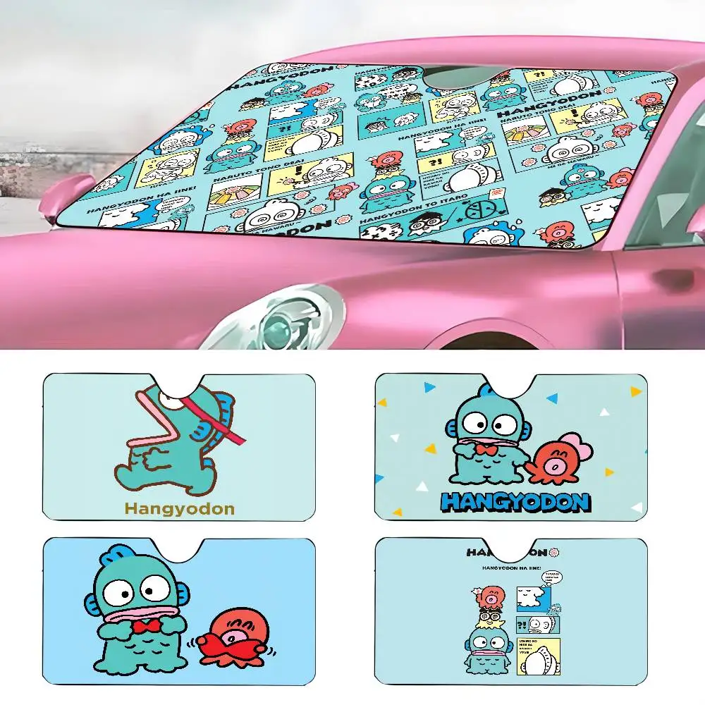 

Cartoon Cute M-HANGYODONS Cool Car SunShade Windshield Anti-UV Protection Front Sun Shade Cooling Protector for Vehicle Interior