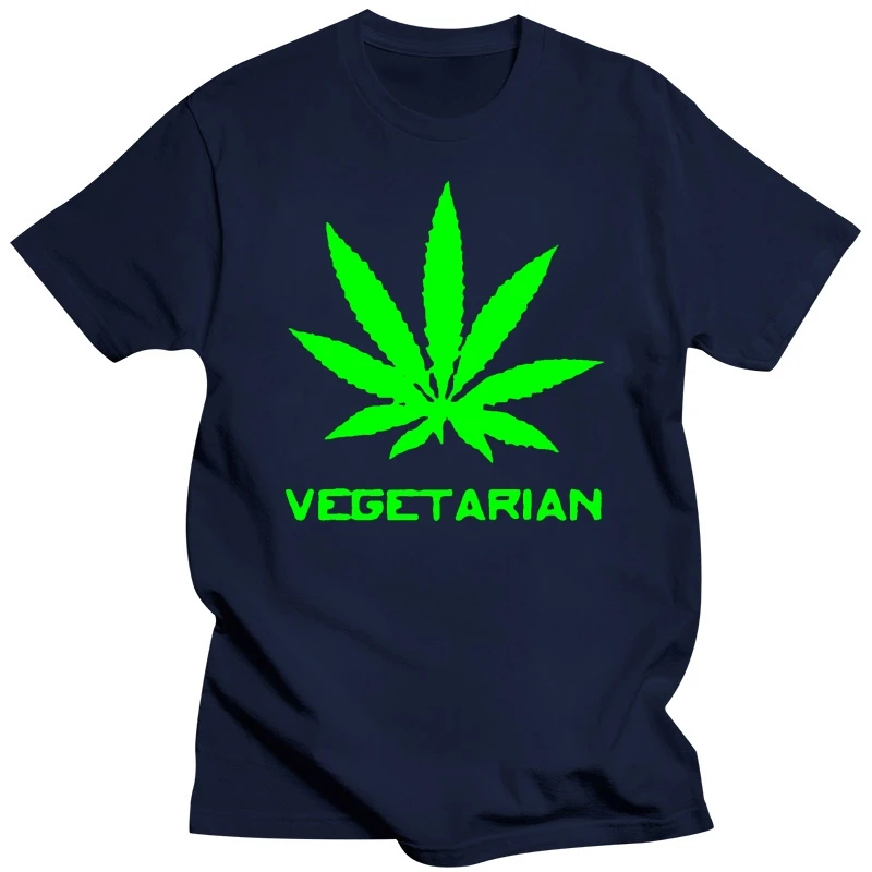 2020 fashion Cannabi Vegetarian  T-Shirt 100% cotton O-Neck T Shirt Casual short tops tee