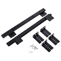 1 Pair Adjustable Steel Keyboard Tray Desk Slide Rail Track for Computer Underdesk Mechanical Keyboard Holder Layer Rack