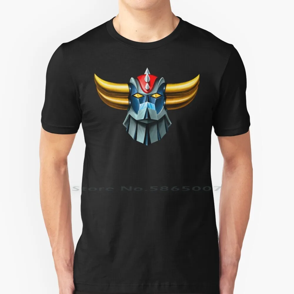 Grendizer Go!! T Shirt 100% Cotton Grendizer Goldrake Goldorak Gonagai Go Nagai Super Robot Fleed Daisuke Vega Cartoni Anni 80