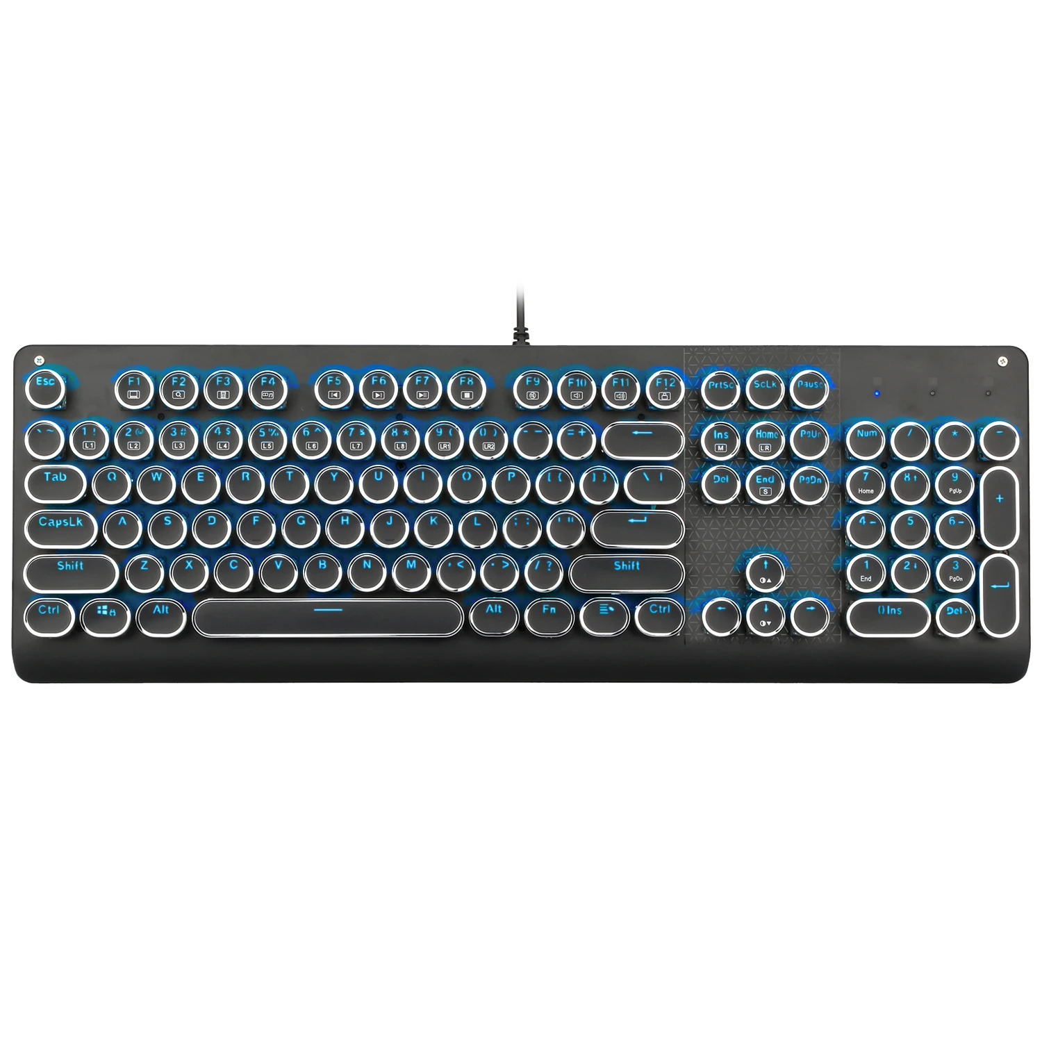 

E-YOOSO K600 Gaming Keyboard 104 Keys Punk Electro Mechanical Keyboard Ergonomic Minimalist Design for E-sports Office Home Use