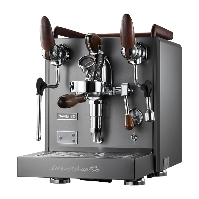 Máquina de café CRM3124X Operação de caldeira dupla, entrada e saída automática de água, cabeça de cerveja clássica E61, temperatura 2PID