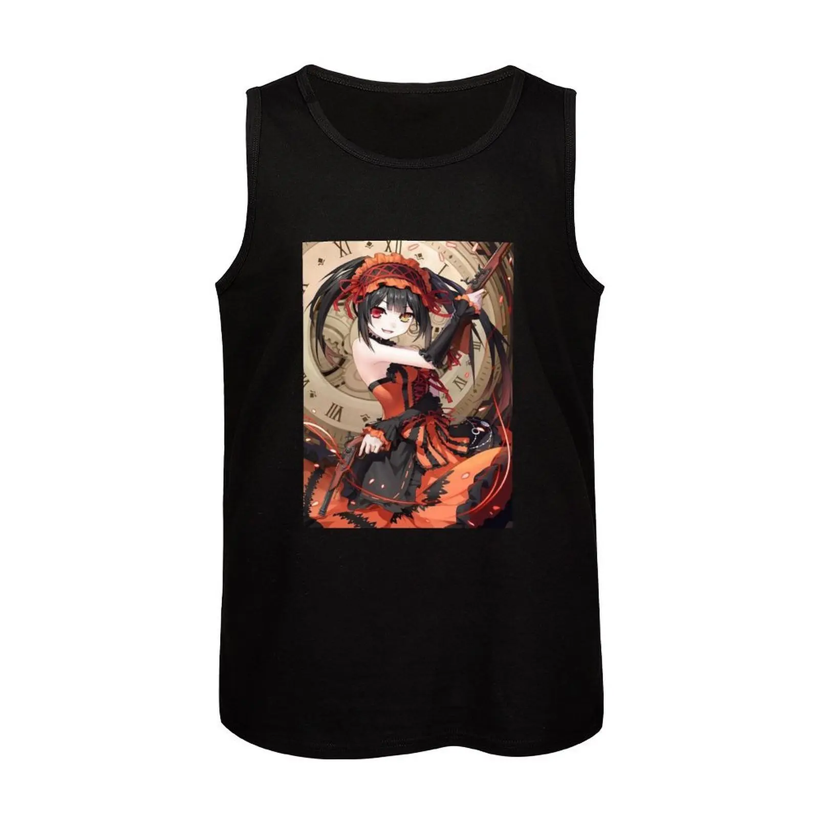 Tokisaki Kurumi - Date A Live Tank Top Kaus Pria Basket Kaus Singlet Pria Gym