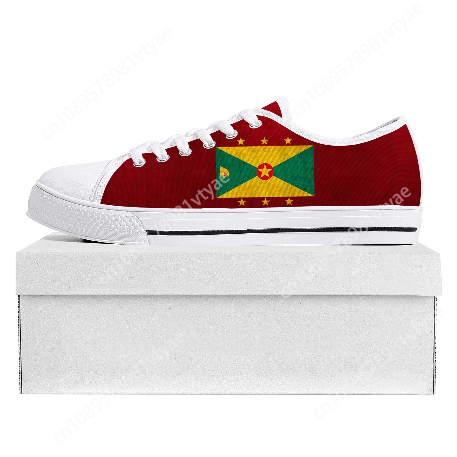 

Grenada Flag Low Top High Quality Sneakers Mens Womens Teenager Canvas Sneaker Grenada Prode Casual Couple Shoes Custom Shoe