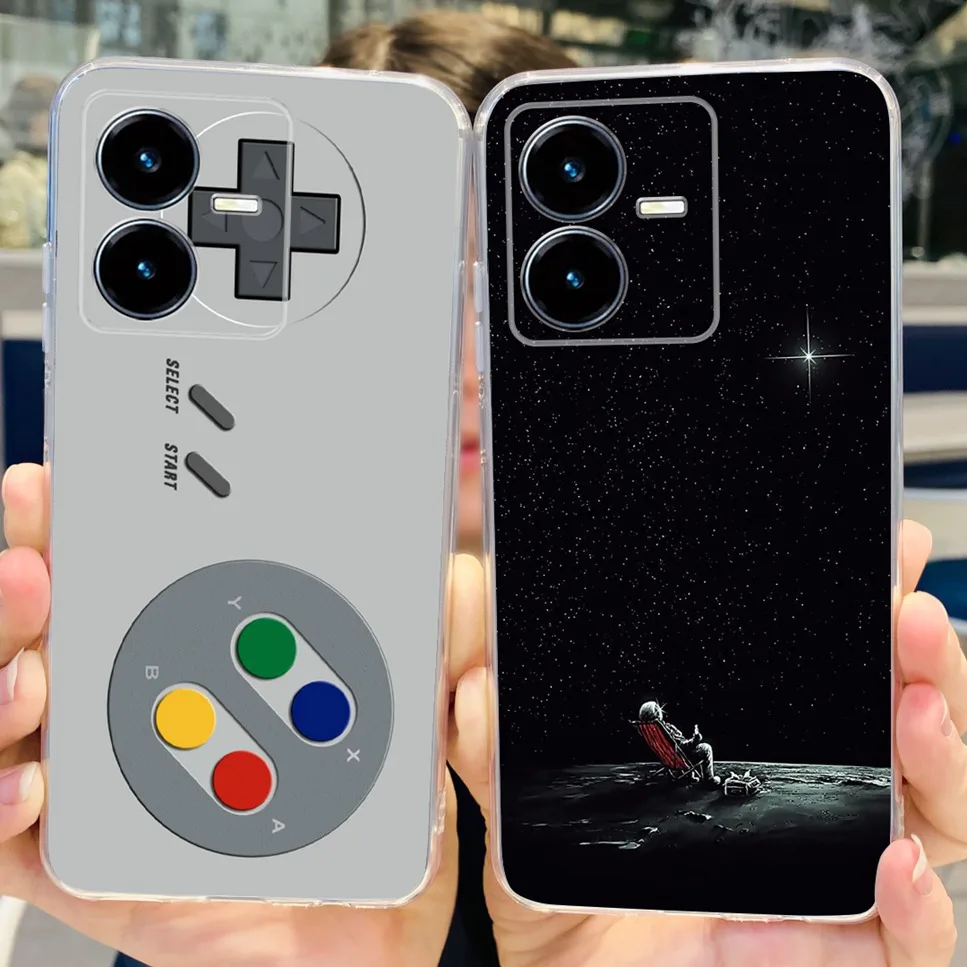 For Y22s 4G V2206 Case Fashion Painted TPU Silicone Soft Back Cover For Vivo Y22S 2022 Phone Case VivoY22 Y 22 Y22 s 4G Fundas