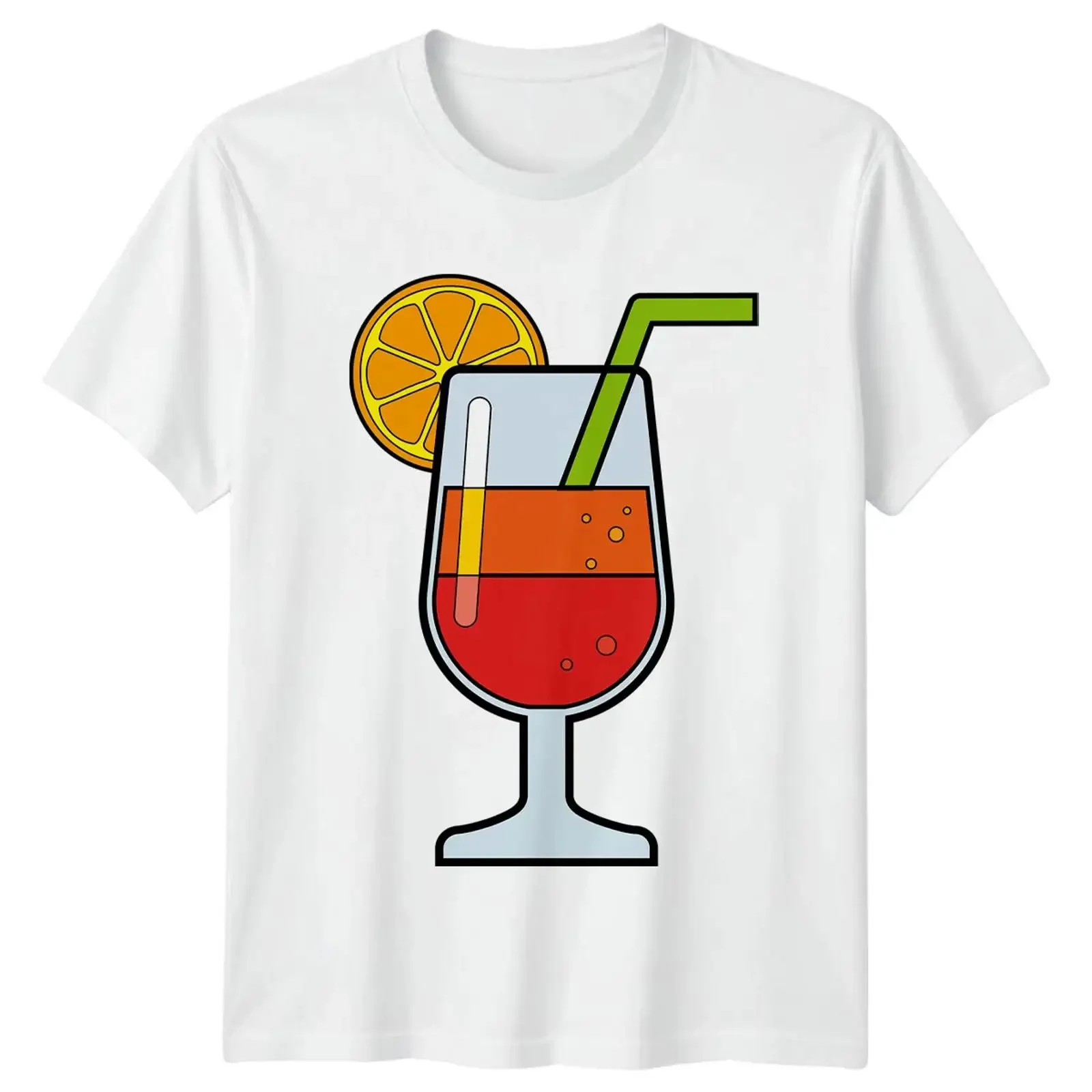 Buntes Cocktail Getränke Essen amp Trinken Herren T Shirt Damen Grafik  vintage Washed Soft homme Top For Everyday Wear
