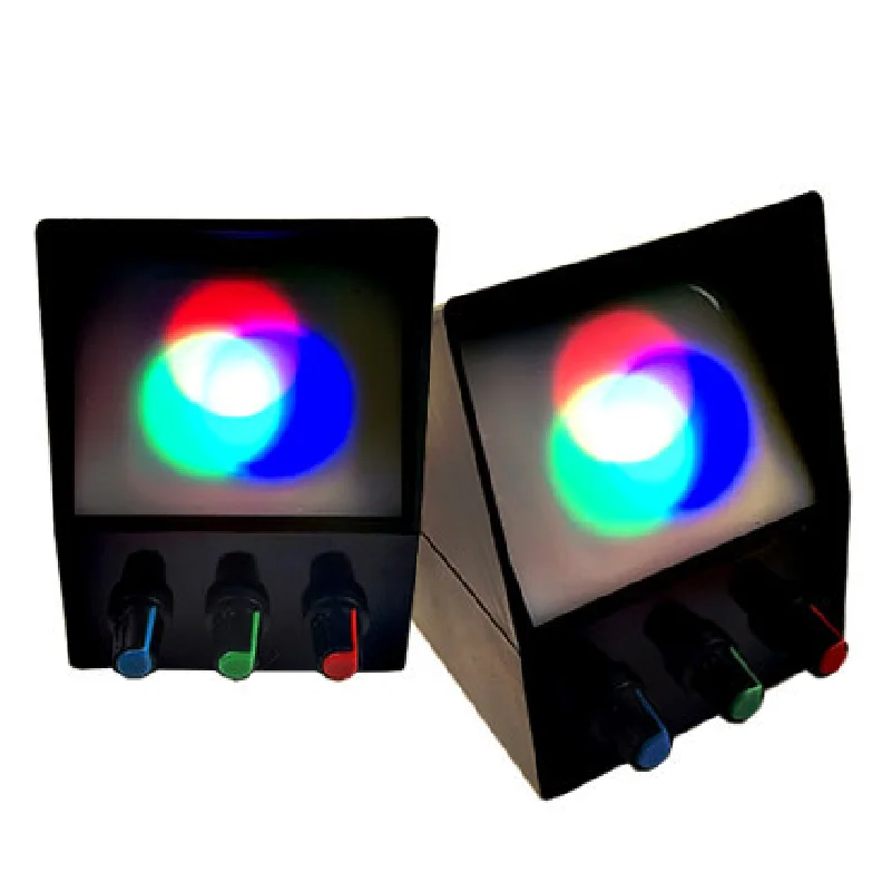 Demonstrator of the synthesis of the three primary colors of light, experimental equipment, teaching instrument