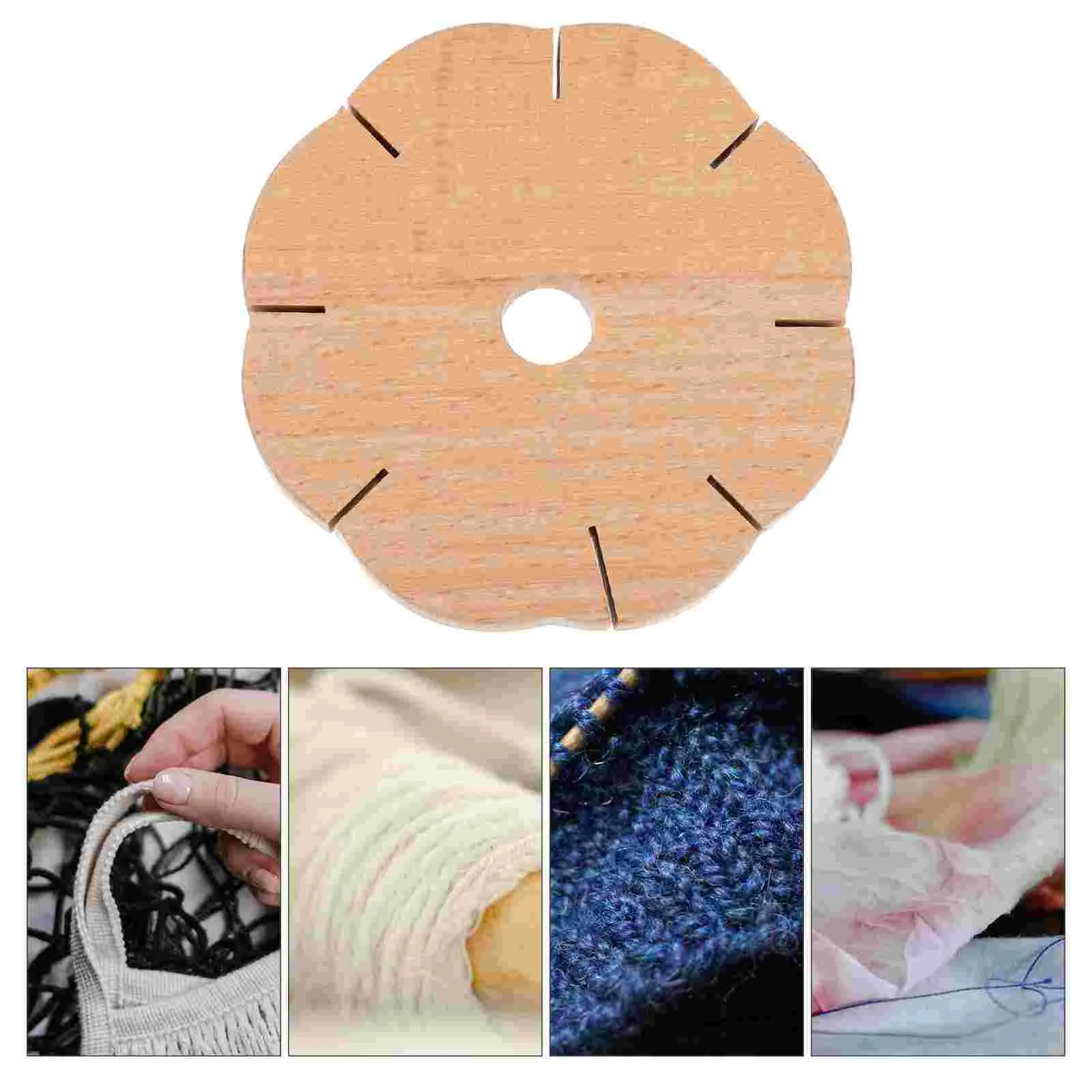 Rope Knitting Machine Braid Device Wooden Knitter DIY Tool Craft Braiding Disc Knitted