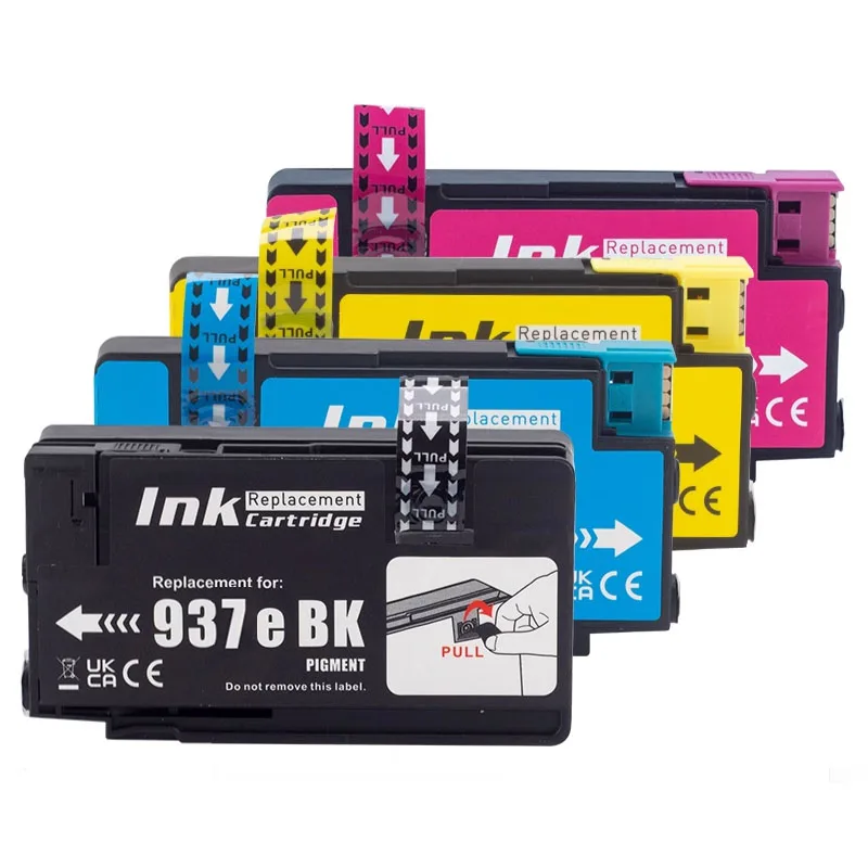 

937e ink cartridge CMYK Suitable for HP printer pigment ink 9730 9720 9120 9130 9110b 9730e 9720e 9125e 9128e high-capacity