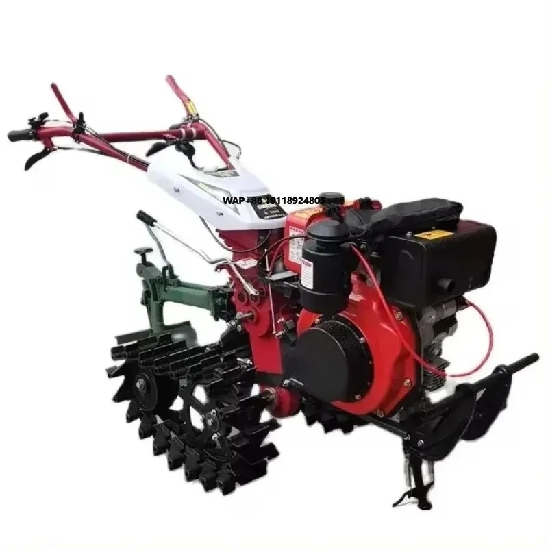 Double Crawler Micro Tiller Rotary Tillage Weeding Ditching Agricultural Use Oscillating Multi-GardenTools Garden Power