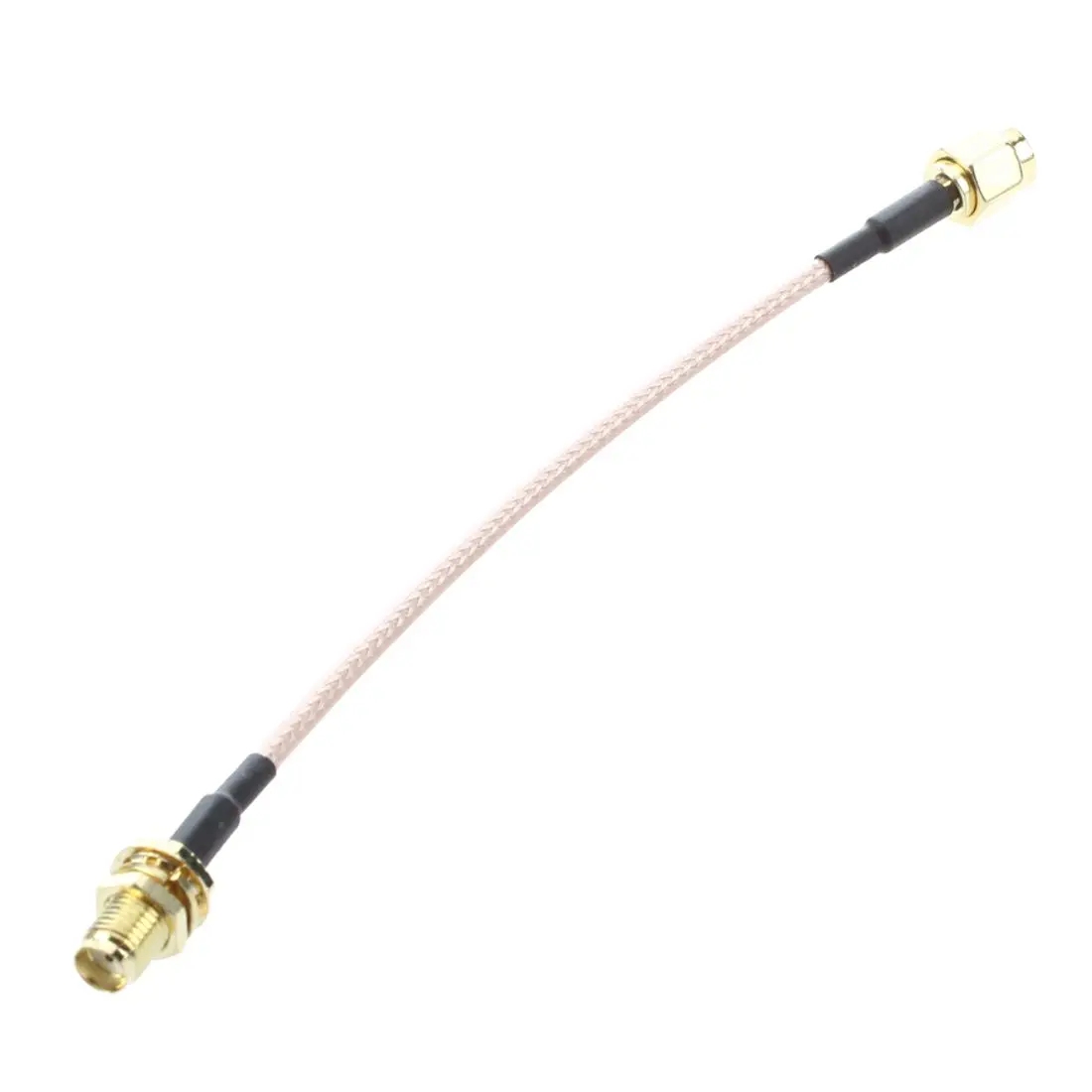 SMA female SMA male F / M antenna connection cable adapter black + goldJAS