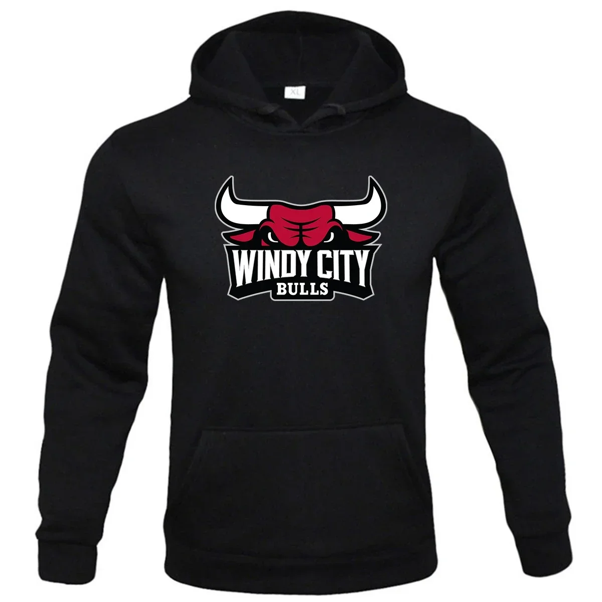 Chicago Bulls Team Logo Printed Men's Brushed Hoodie Sports Casual Fashion Men's Spring and Autumn Men's Pullover Loose Street T