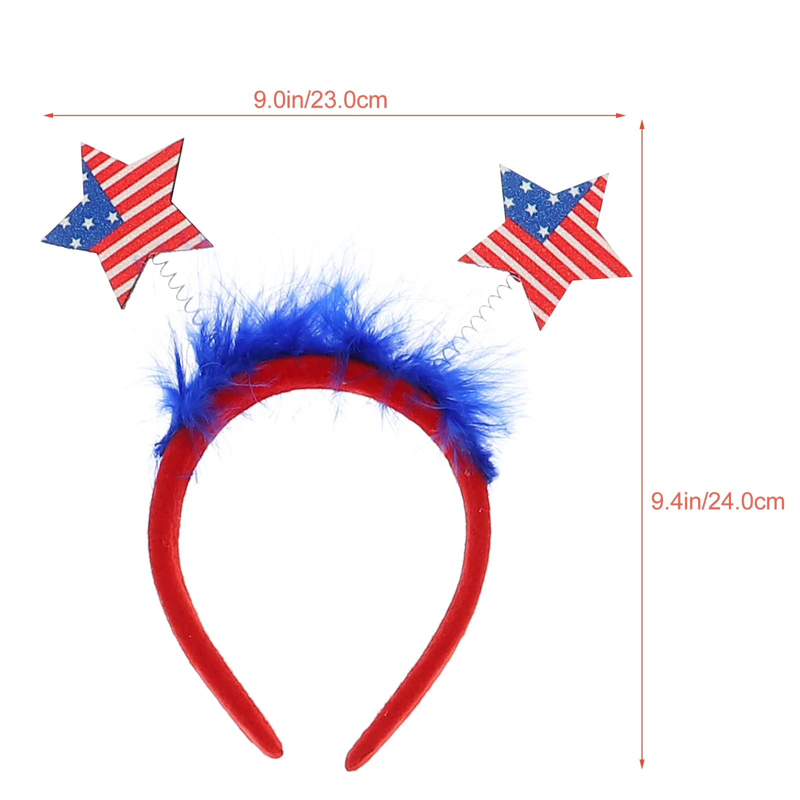 6 Pcs Patriotic Boppers Headband Independence Day Hair Bands Party Decor 4th of July Headwear