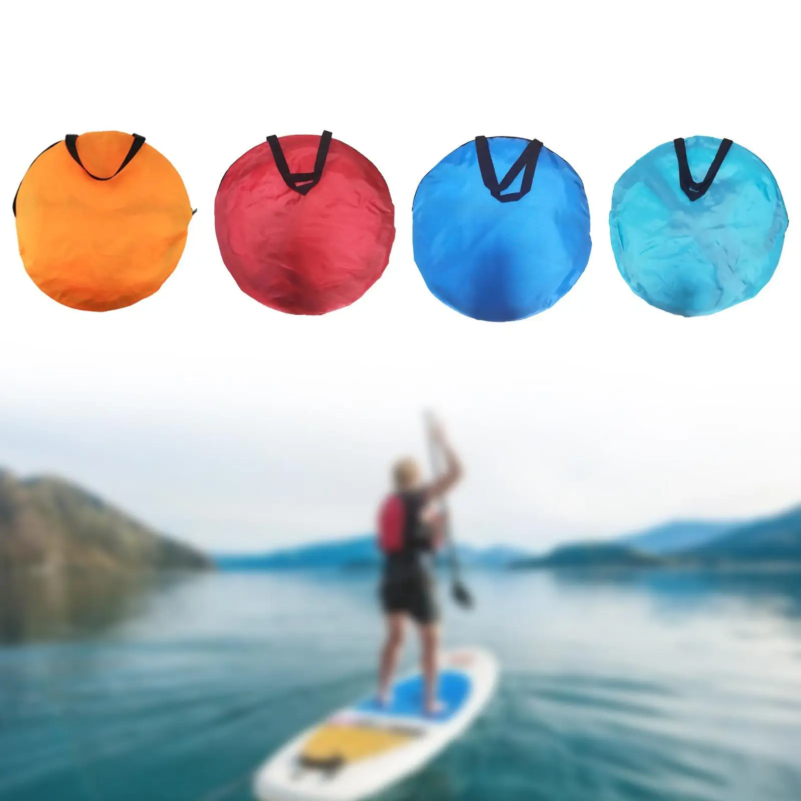 

Outdoor Kayak Wind Sail 108 Cm Half Zip Foldable Sun Awning Sailing Boat Accessories for Canoe Surfboard