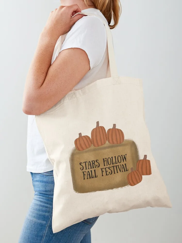 نجوم جوفاء مهرجان الخريف حمل حقيبة سيدة حقيبة القماش أكياس الجامعة المتسوق حقيبة امرأة التسوق #1