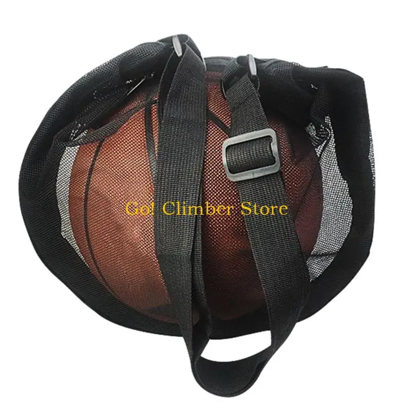 Q84C Bolsa armazenamento bola nylon durável com alça ombro Bolsa transporte bolsa esportiva para exercícios ao