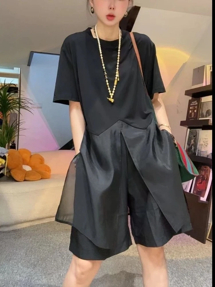 Oversized Tops Summer T Shirts 2026 Ropa Mujer Patchwork Fashion Camisetas O-neck Casual T-shirts Korean Tees Women's Clothes view 6