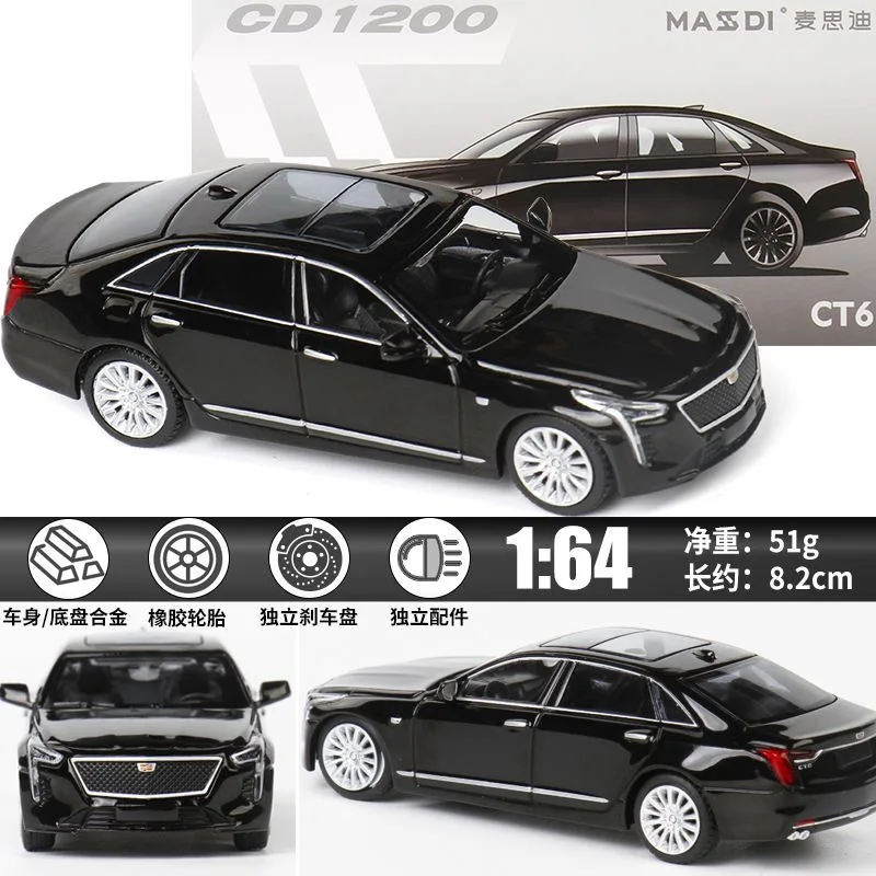 

MASDI 1/64 CT6 литая под давлением имитация модели автомобиля из сплава, коллекционное украшение, детская игрушка, украшение для взрослых.