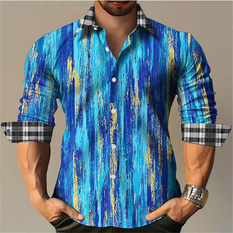 Camiseta de escritório masculina branca de botões, Design Designer, Camisa de Festa de Rua, Moda Casual, Exterior, 6XL, Tamanho Europeu, 2023