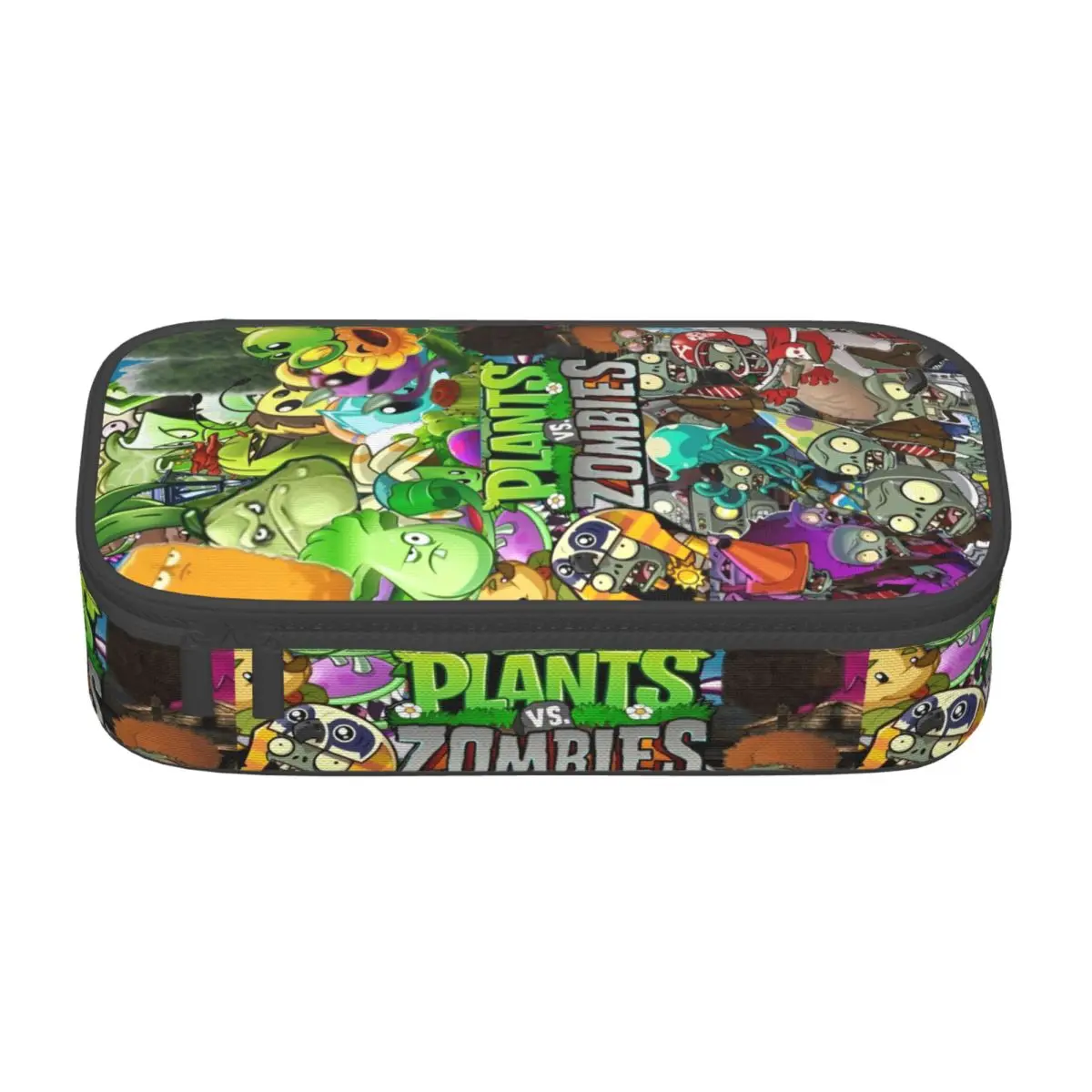 Plants Vs Zombies Pen Box Double Layer Large-capacity School Accessories Pencil Box Birthday Gift