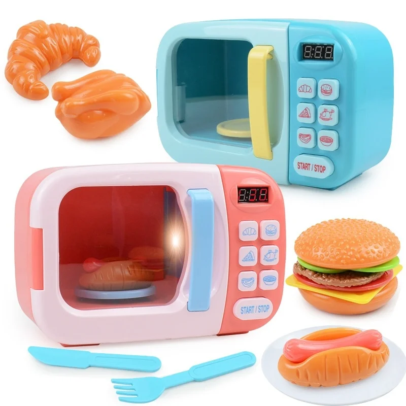 

Microwave Toys Simulation Kid's Oven Kitchen Educational Toys Mini Kitchen Food Pretend Play Cutting Role Playing Girls Toys