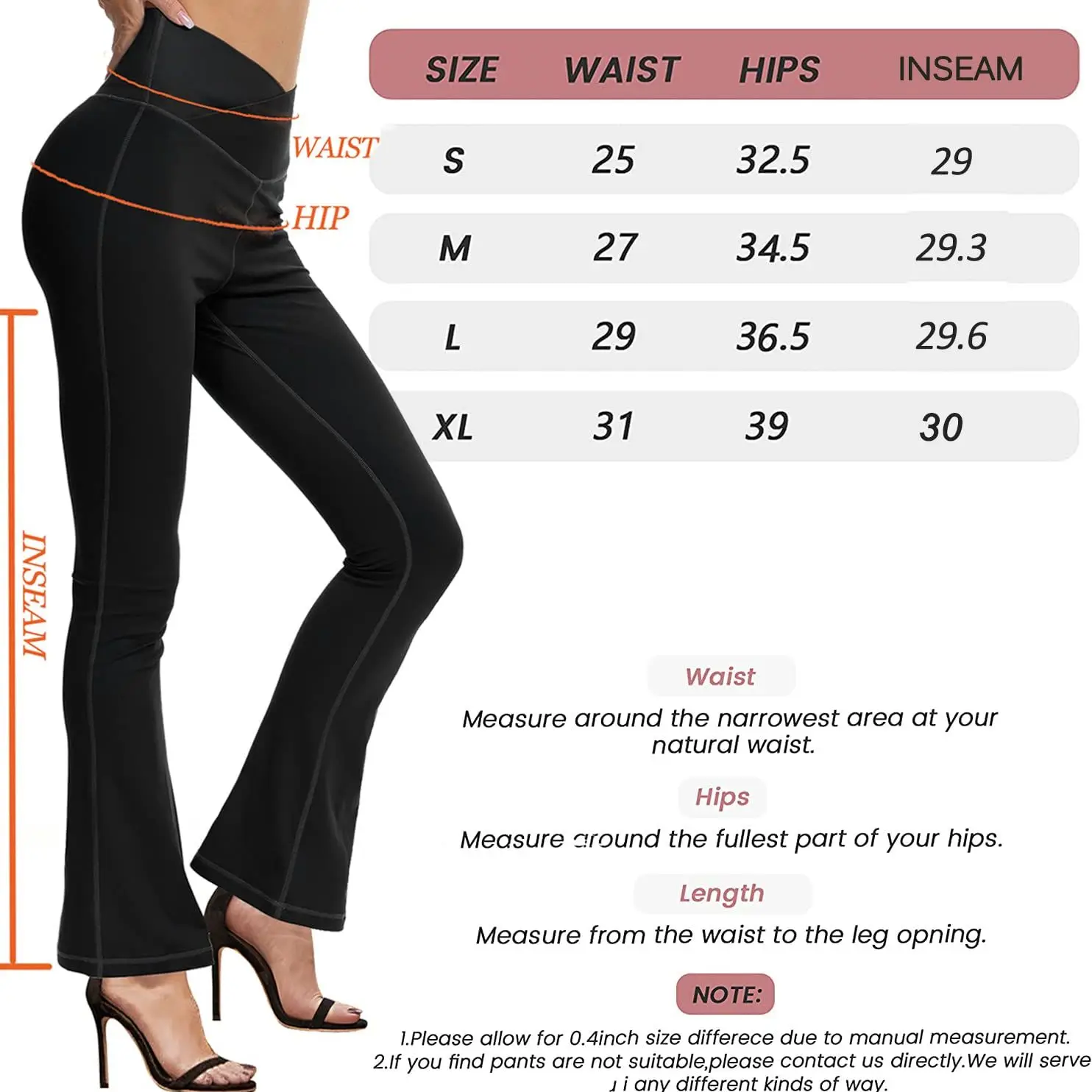 Women's Bootleg Yoga Pant Crossover High Waisted Flare Pant Wide Leg Workout Flare Pants Bootcut Work Pants Daily Fitness Daily