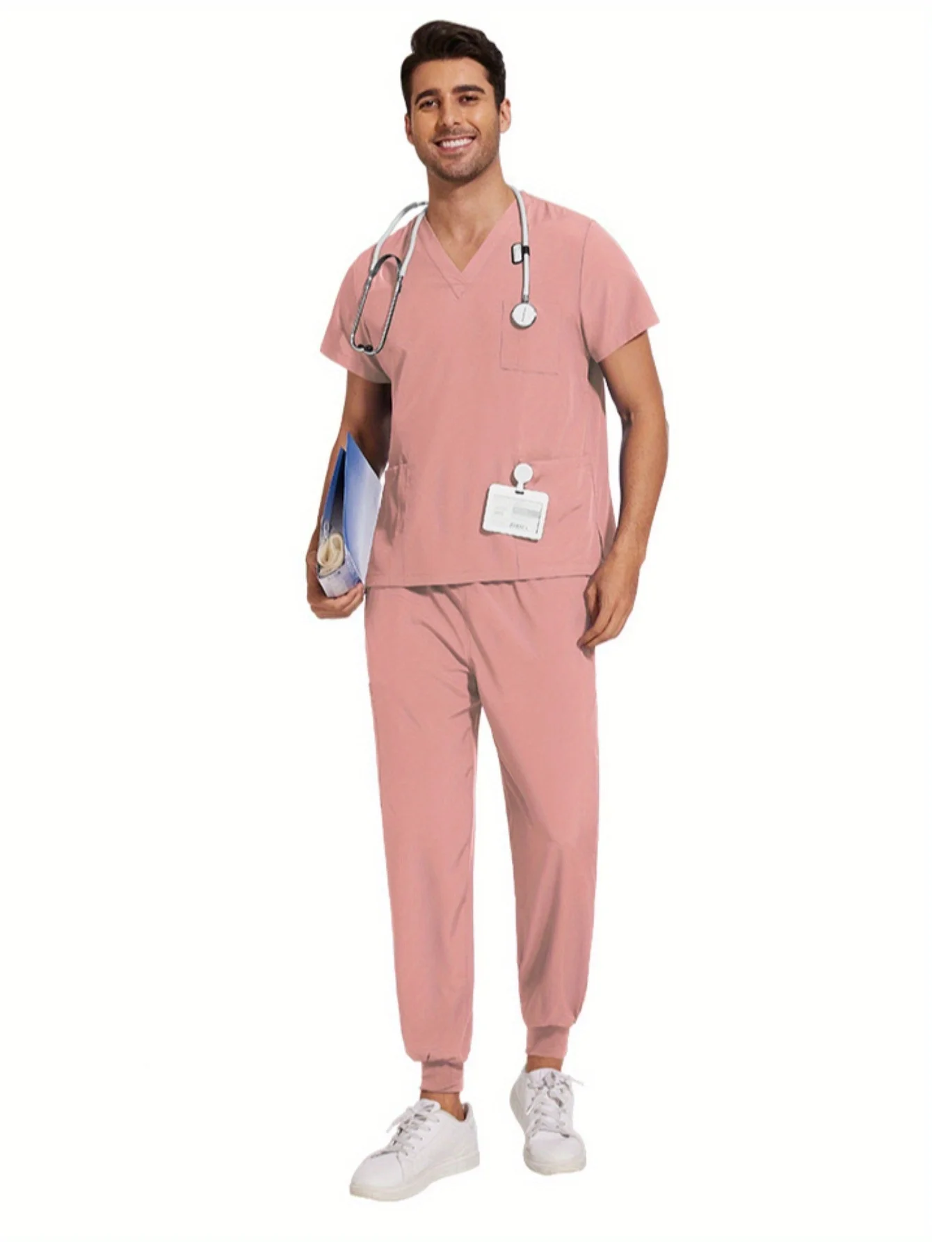 كن جريءًا وجميلًا في زي الممرضات الخاصة بنا، سترة طبيب مستشفى الرجال، سراويل التمريض، زي ورشة عمل للجنسين مصممة خصيصًا