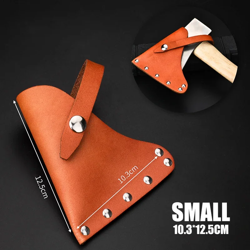 Imagem -06 - Capa de Cabeça de Machado de Couro Bainha de Lâmina Bolsa de Proteção para Casa Acampamento ao ar Livre Caminhadas Capa de Bainha de Machado sem Machado