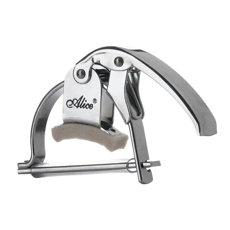 Alice A007B Chrome Metal Wool Pad Acoustic Classical Guitar Capo Key Clamp Change Universal for Acoustic/Classical Guitar