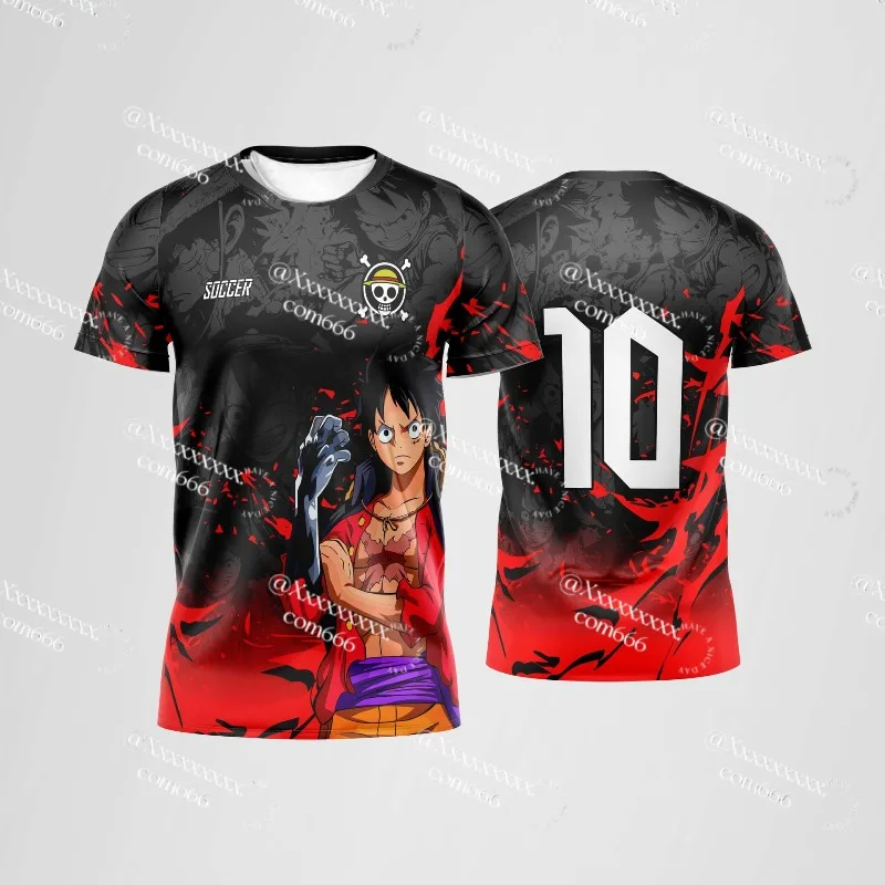 2026 أنيمي شخصية كرة القدم جيرسي عنصر واحد الملابس، الأطفال الكبار يتوهم الصيف التجفيف السريع قميص رياضي