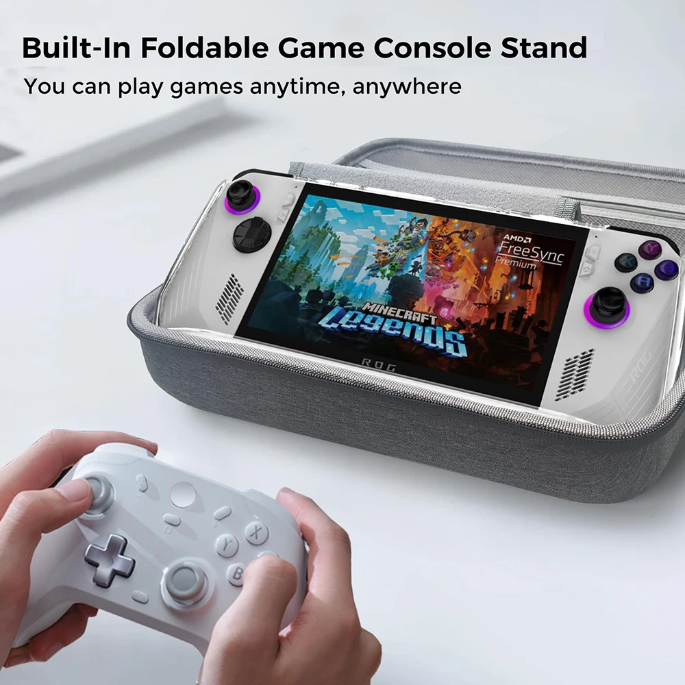 Carrying Case for Asus Rog Ally X Game Console Storage Bags Portable Travel Shell Hard EVA Oxford Cloth Shockproof Funda