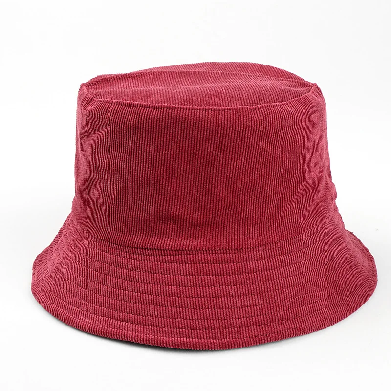 Personalisierter bedruckter Corduroy-Bucket-Hut mit Logo, Unisex, schlichte, einfarbige Kappen, Hip-Hop-Gorros, Panama-Hut für Herren und Damen, Strand- und Angelhut – Detail 7