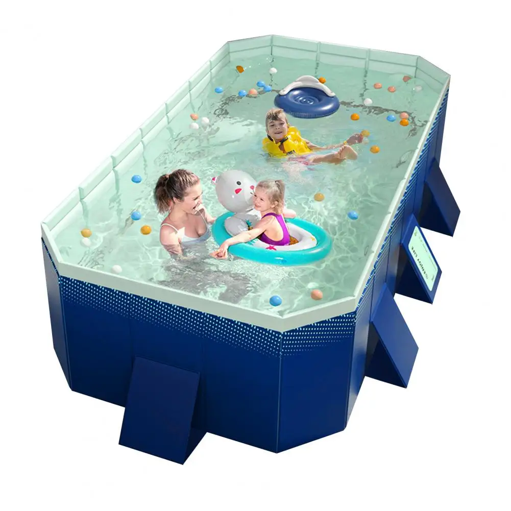 Piscina dobrável – Grande piscina dobrável sem inflar para crianças e adultos, piscina portátil para pátio de jardim, sem necessidade de configuração