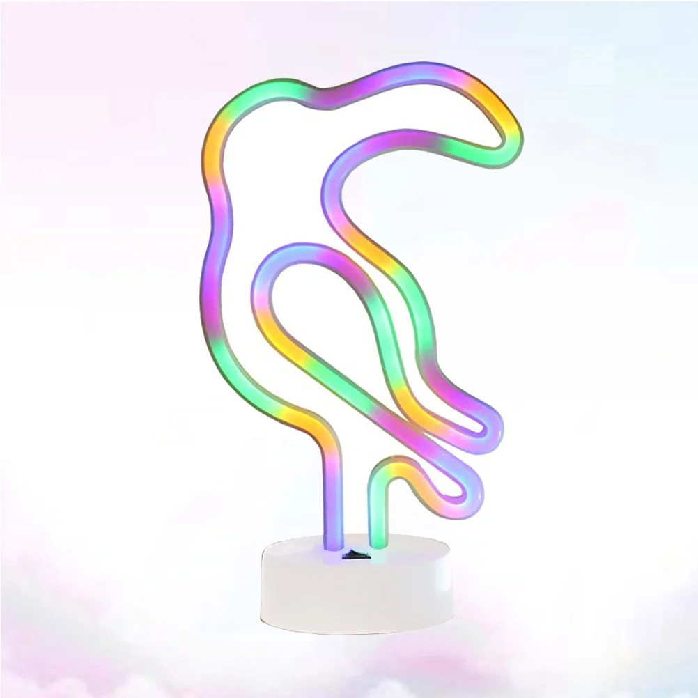 Led النيون الببغاء ضوء الليل الملونة تضيء مصباح للمنزل غرفة نوم غرفة المعيشة غرفة الحضانة هدية الإضاءة الزخرفية #5