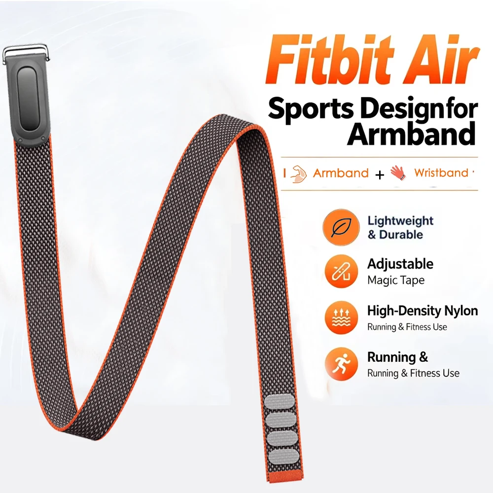 Bicep/Wrist Strap For Google Fitbit Air Ultra-Slim Feather-Light Nylon Breathable Bracelet For Fitbit Air Replacement Watch Band