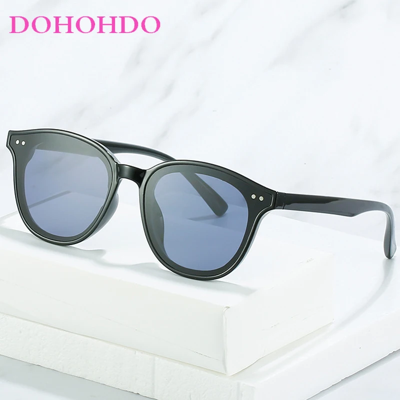 

New Fashion Round Frame Rice Nail Sunglasses For Women Men Retro Brand Designer Eyeglasses Travel Driving Shades UV400 Lunette