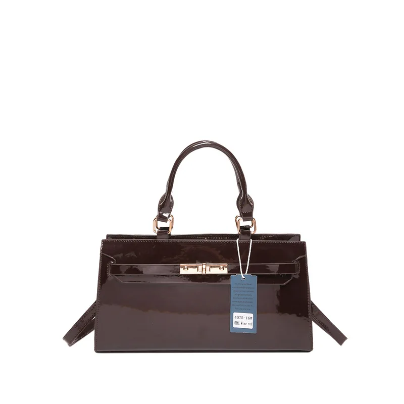 حقيبة كيلي عصرية محمولة باليد من الجلد اللامع 2025 جديدة - سعة كبيرة، نسيج ممتاز، حقيبة كتف/كروس أنيقة للنساء