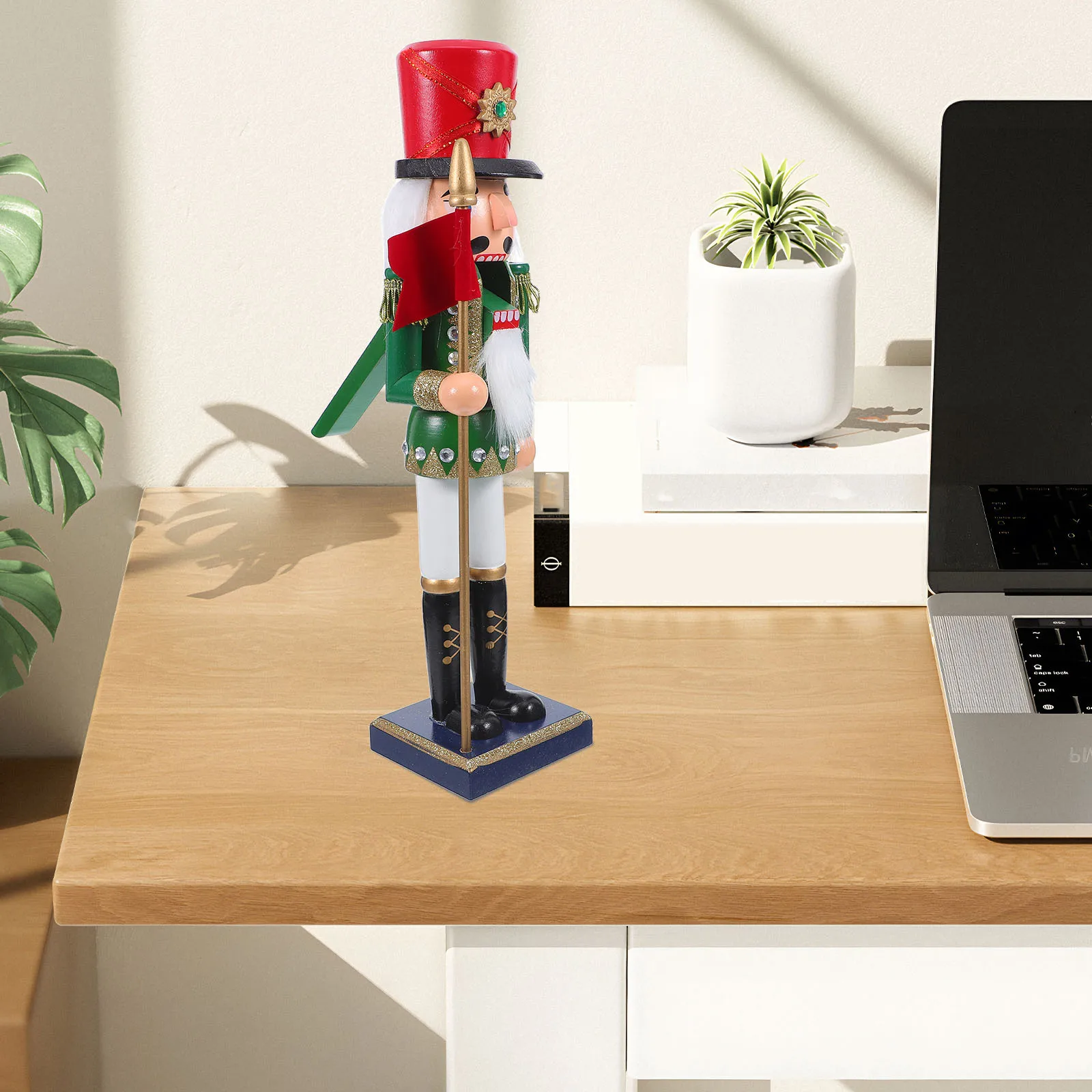 

Christmas Wooden Nutcracker Soldier Traditional Hand-Painted Holiday Decor Mantel Tabletop Centerpiece Party Ornament