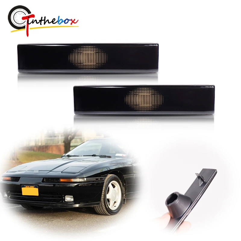 Gtinthebox Front Bumper Turn Signal Light Housings For 1987-1992 Toyota Supra Mk.3 & 1986-1989 Toyota Celica Fender Flare Light