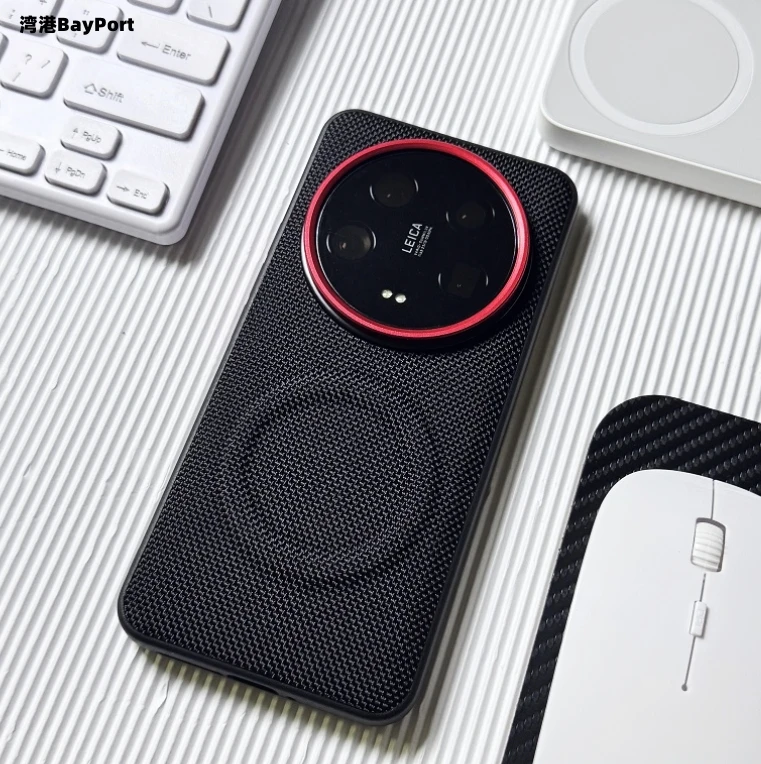 حافظة لهاتف Xiaomi Mi 15 14 13 Ultra حافظة فاخرة من جلد البولي يوريثان شحن لاسلكي مغناطيسي حماية الغطاء الخلفي لهاتف Xiaomi 15 Ultra Shell