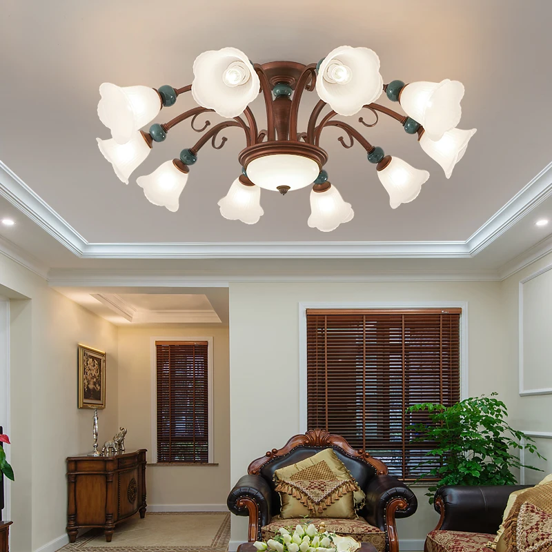 American Retro Chandelier Creative Bedroom And Dining Room Range Style Grand Lighting Fixture Minimalist Living Room Main Light