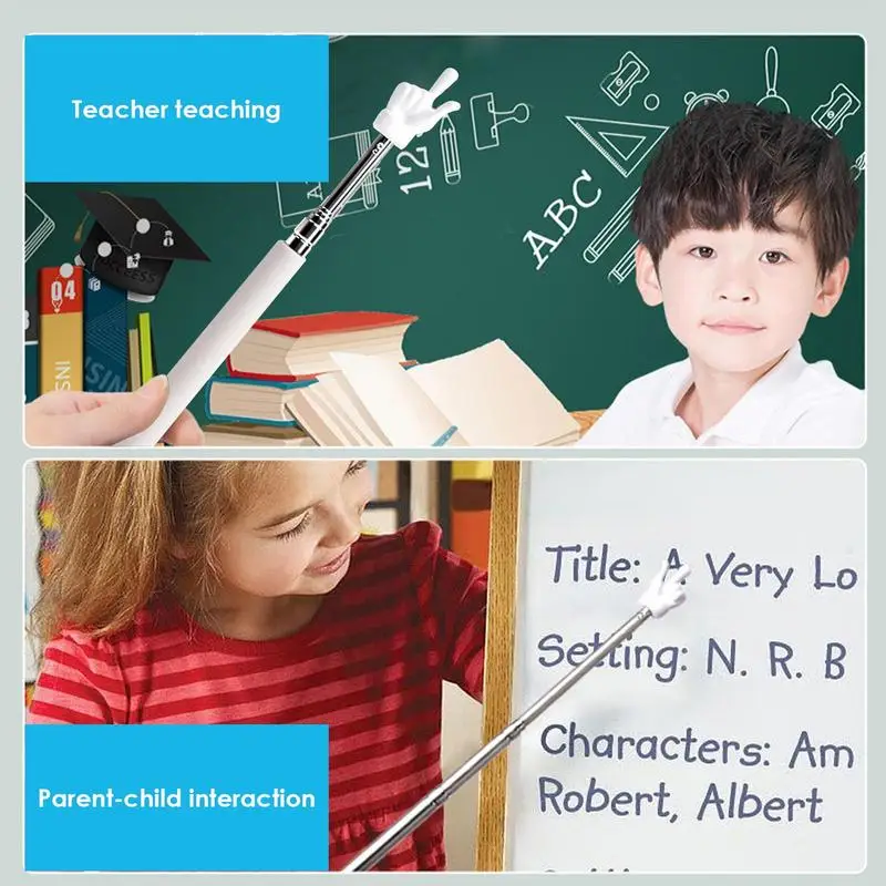 Teachers Pointer Extendable Presentation Pointer Pen Little Cute Finger On Tip Classroom And Presentation Finger Pointer For