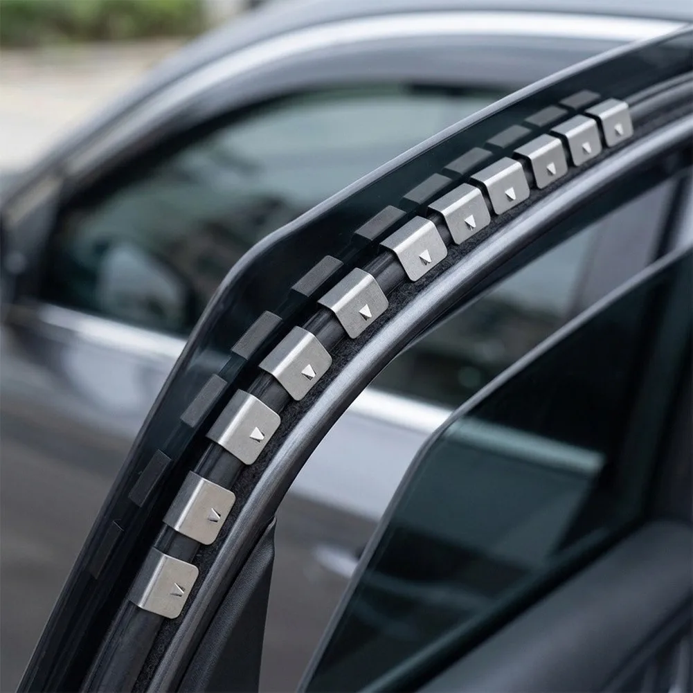 12 PCS Auto Fastener Clip Wind Rain Deflectors Channel New Metal Clips For Heko SNED Clip Auto Accessories 12 PCS