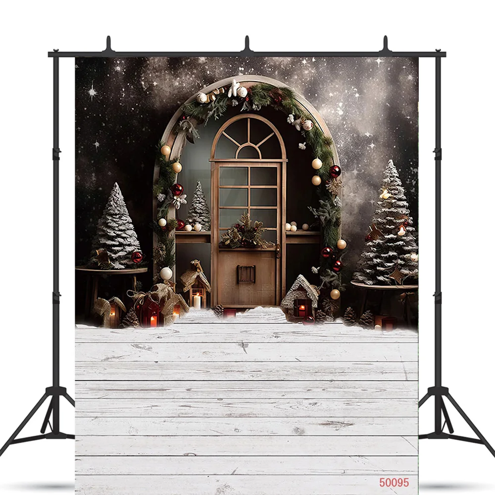 

SHUOZHIKE Art Fabric Christmas Theme Photography Background Props Pine Tree Family Festival Backdrops For Photo Studio ZM-10