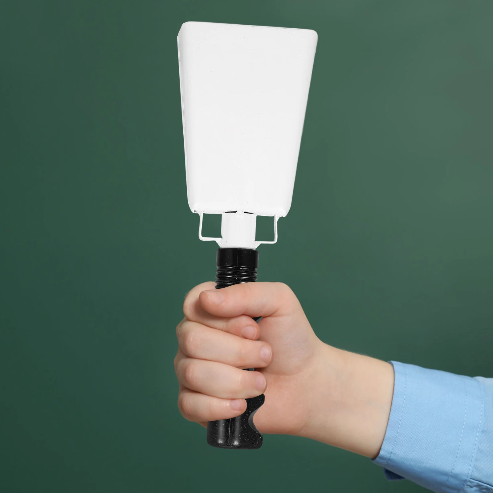 

Sound Generator Bull Bell White Cowbell Shaking Ergonomic Handle Drum Accessory Musical Instrument Toy Percussion Educational