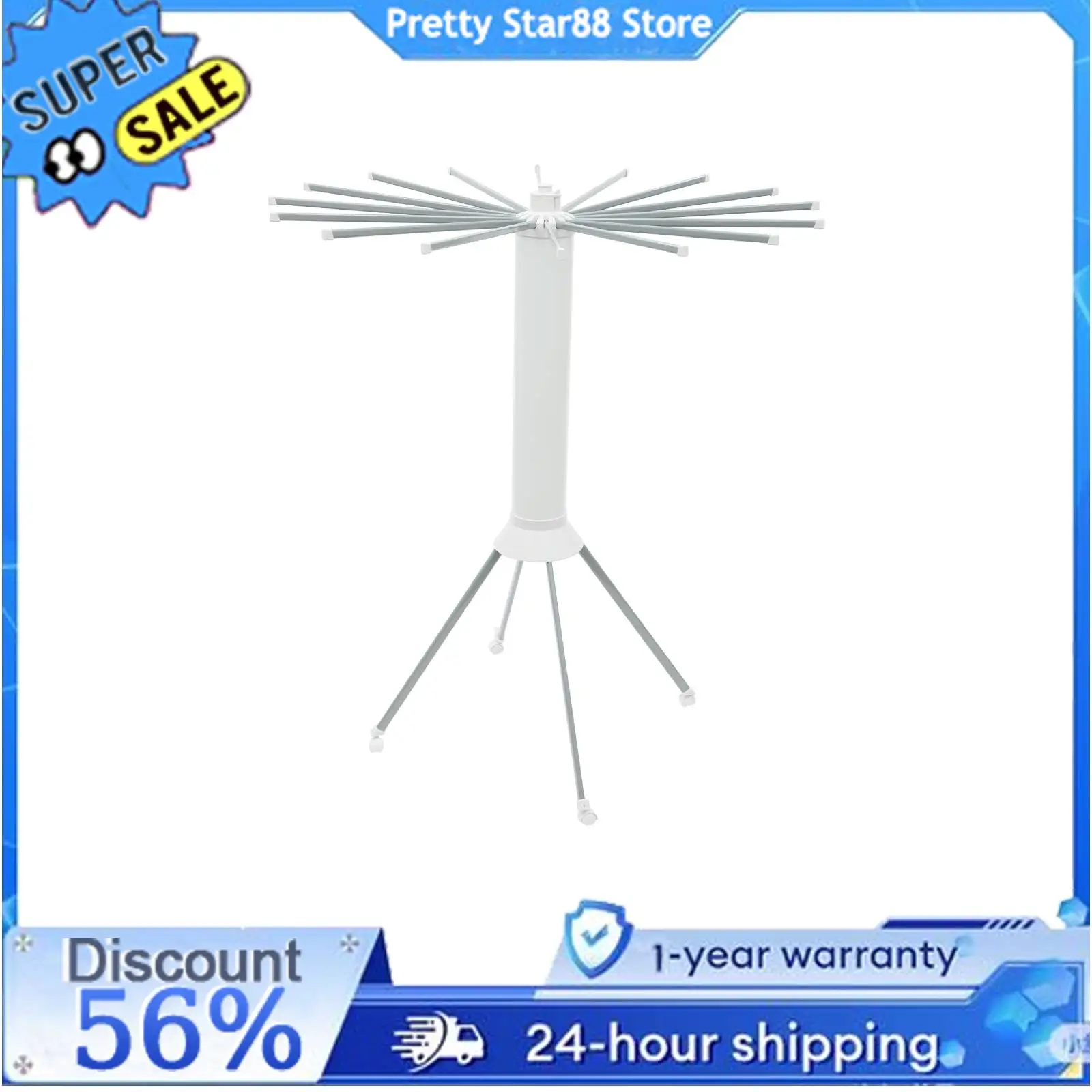 Tendedero de ropa plegable antioxidante, tendedero de cuatro patas, limpieza sencilla para balcón/lavandería/terraza