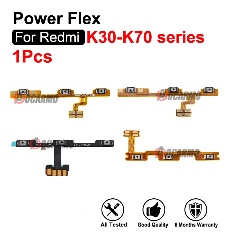For Redmi K30 Pro K50 k60 K70 Ultra Voulume Up Down Buttons Flex Cable Replacement Parts